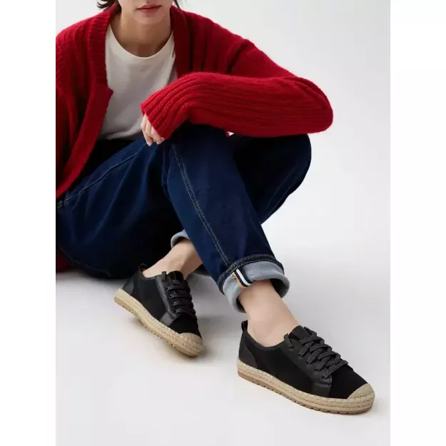 Moteriški kedai - espadrilės Noir Lace juodi