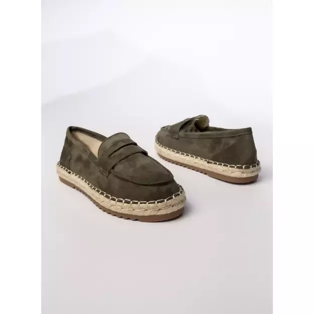 Moteriški loaferiai austu padu Lumi khaki