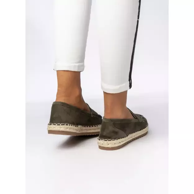 Moteriški loaferiai austu padu Lumi khaki